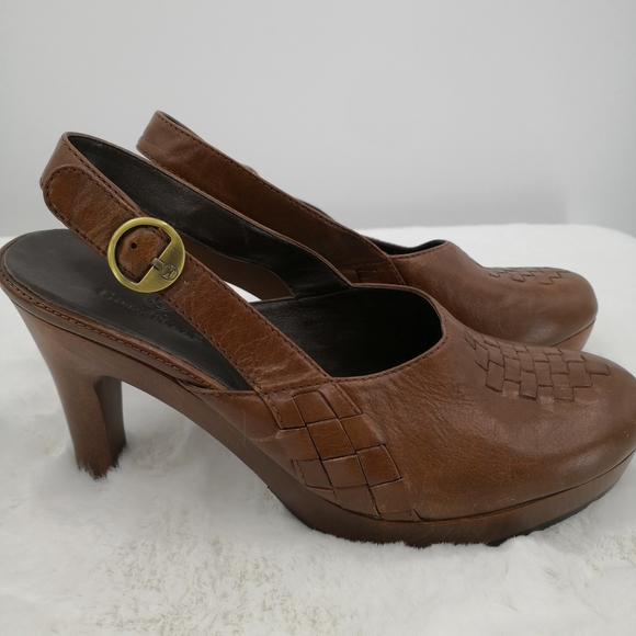 Cole Haan Women's 9B Brown Strap Platform 4" Heel - Picture 2 of 8